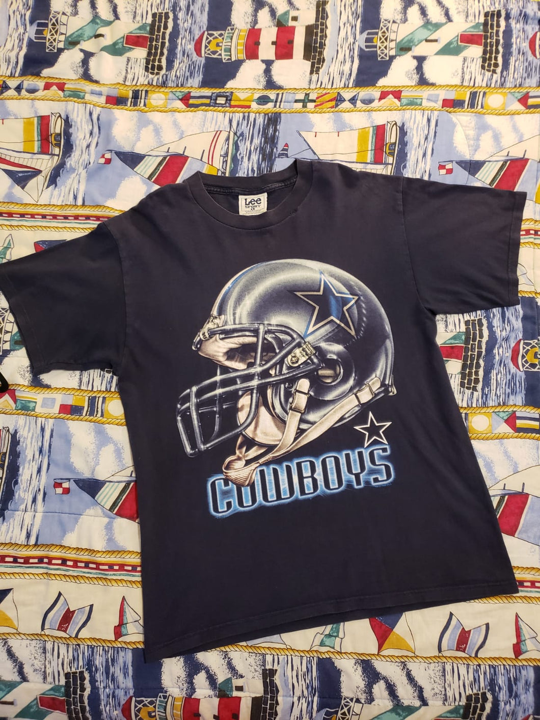Ultra Rare Lee Sport Brand Cowboys Single Stitch T shirt. Size Large $150