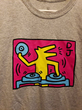 Load image into Gallery viewer, Keith Haring Foundation - Artestar Official DJ Dog T Shirt - Gray - Sz Large.
