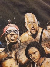 Load image into Gallery viewer, Ultra Rare Dual-sided Single stitch WWF Faces of Wrestling Vintage Rap T Size Large
